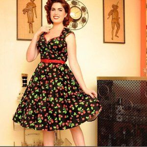 XL Cherry Heidi Dress by Pinup Couture